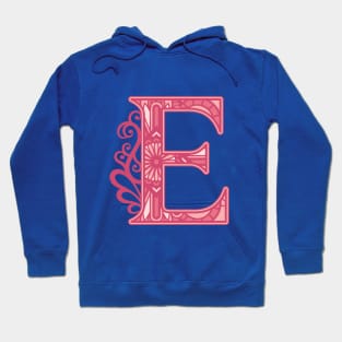 The Alphabet Letter E Floral Hoodie